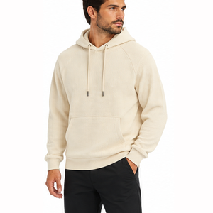 Sudadera con Capucha de Punto Waffle para Hombre, Diseño Personalizado, Estilo Casual Urbano, Manga Larga, Sudadera con Capucha al por Mayor de Fábrica - Product Image 4