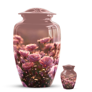 Pink Floral Urn Keepsake <b>Memorial</b> <b>Vase</b> Scattering Ashes Cremation Urn Decorative Funeral Supply - Product Image 5