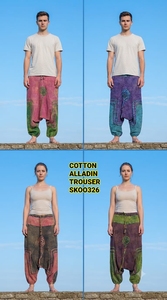 Wholesale 100% Cotton <b>Women</b> Yoga Boho Style Casual Trousers Vintage High Elastic Waist Loose Fit Winter Breathable Eco-Friendly - Product Image 3