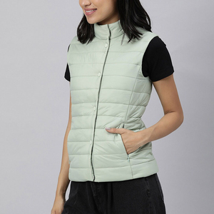 Fashionable <b>women</b> puffer <b>vest</b> made with lightweight warm filling and durable material perfect for casual and outdoor <b>winter</b> wear - Product Image 4