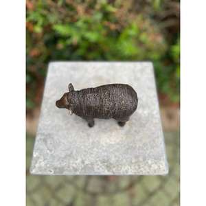 Adorno de oveja de hierro fundido, decoración de mesa, escultura de oveja de bronce hecha a mano y miniatura para suministros de jardín - Product Image 2