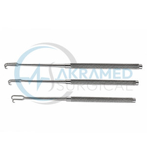 Set de rétracteurs chirurgicaux Akramed Premium 3 pièces Joseph à double crochet cutané 2mm/5mm en acier inoxydable, instrument de chirurgie générale CE - Product Image 2