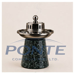Modern Luxury Marble Incense Burner With Stainless Steel Lid Elegant Nordic Style Bakhoor Censer For Home <b>Decor</b> Meditation - Product Image 1