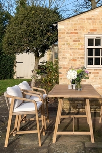 Modern Woven Backrest <b>Wooden</b> Frame Bar Height <b>Chair</b> Durable for Outdoor & Indoor for Villa <b>Dining</b> & Hotels Supplied by Vietnam - Product Image 6