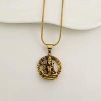 Pendentif en laiton plaqué or, motif dieu hindou, bijou religieux unisexe, pendentifs à thème