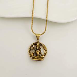 Colgante de Dios Hindú Chapado en Oro, Amuleto Religioso de Latón, Joyería de Moda Unisex, Colgantes Temáticos - Product Image 3
