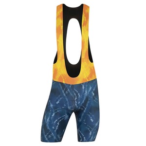Cuissard de cyclisme ajusté pour homme en Spandex et Polyester, séchage rapide, imprimé bleu-orange, pour adulte, longueur courte - Product Image 4