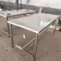 Table de nettoyage de poisson en acier inoxydable/ligne d'abattage de poulet/ligne d'abattage de poulet équipement de volaille HJ-TSSB