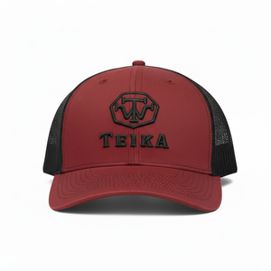 หมวกเบสบอลปี 2026 ปักลายโลโก้ 3 มิติ สีส้มดำ ผ้าตาข่ายแบบ Trucker ปรับขนาดได้ ขายส่ง OEM - Product Image 1