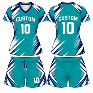 Wholesale Football Jersey & Nicker Soccer Uniform Custom Logo Sublimation Training <b>Kits</b> Polyester Football Uniform - Product Image 1