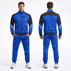 Custom Unisex Sports <b>Tracksuit</b> Set Full Zip Training Jacket and Jogger Pants Athletic Fitness Running Wear for Men and Women - Product Image 5