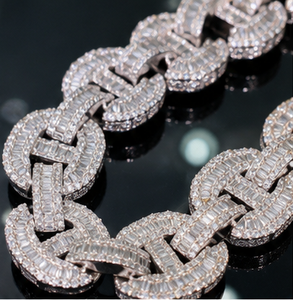 Custom Moissanite Diamond <b>Men</b> <b>Necklace</b> Hip hop Solid <b>Silver</b> Gold Plated Iced Out Cuban Link Chain Jewelry <b>Necklace</b> Accessories - Product Image 6