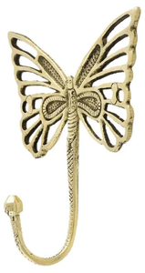 Gancho de Pared de Metal con Acabado de Latón Antiguo, Diseño de Mariposa, Gancho Decorativo para Abrigos con Diseño de Insecto, Gancho Individual Vintage para Montar en la Pared para Ropa - Product Image 2
