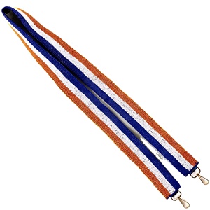 Mardi Gras hecho a mano con cuentas correa para monedero púrpura verde oro accesorio para bolsos de mano bolsos cruzados algodón combinación perfecta - Product Image 2