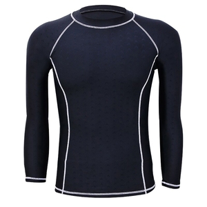 Haut de sport à manches longues pour homme, anti-UV, noir, en Spandex et Polyester, séchage rapide, compression, manches complètes, sublimation premium - Product Image 6