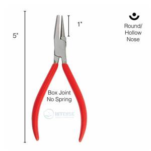 Pince à bec rond professionnel pour bijoux, 5 pouces, en acier inoxydable, pour la fabrication de bijoux, le bouclage de fils, le bricolage et l'artisanat - Product Image 5