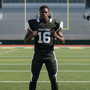 Uniforme de fútbol americano personalizado por sublimación OEM ODM para hombre, de secado rápido y absorbente de sudor. - Product Image 4