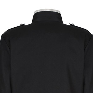 Men's Black <b>Wool</b> Hussar Jacket With <b>Gold</b> Embroidery And Faux Fur Collar Formal Winter Coat For Uniforms - Product Image 3