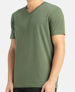 T-shirt basique en coton pour homme, coupe classique, léger, manches courtes, uni, décontracté, pour la mode streetwear, OEM ODM personnalisé - Product Image 3