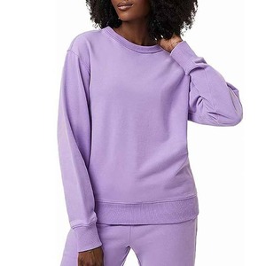 Sudadera informal extragrande para mujer, tejido de punto con logo frontal, sudadera para mujer - Product Image 1