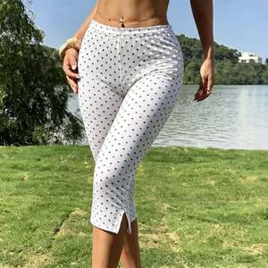 High Waist <b>White</b> Paisley Ankle-Length Tummy Control Shapewear Bohemian Stretch Knitted Spandex Women's Casual Sporty Yoga <b>Pants</b> - Product Image 6