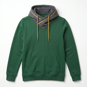 Sweat-shirt à capuche vert pour homme Warpro Industry, coupe classique, coton French Terry, pull décontracté avec poche avant, vêtement d'automne - Product Image 1