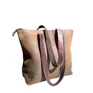 กระเป๋าถือสะพายไหล่หนังแท้สไตล์วินเทจ ทำมือสำหรับสุภาพสตรี พร้อมซิปสีพื้น รุ่น LTB-0282 - Product Image 4