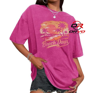 ORVO SPORTS Summer Knitted Logo <b>Sunflower</b> Printed Oversized Plus Size Casual Women's T-<b>Shirt</b> Crew Neck Short Sleeve Floral - Product Image 2