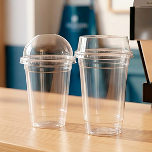 Gobelets jetables transparents en PP à paroi simple QUANG QUAN avec couvercles 12-16oz Diamètre 95mm pour boissons, thé, café - Product Image 4