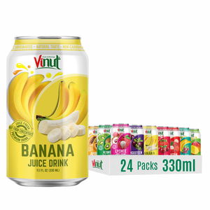 Fruta mezclada 330ml Bebida de jugo 24 latas lata de cartón Sin azúcar OEM ODM Etiqueta privada Muestra gratis Precio de fábrica Refrescante - Product Image 1