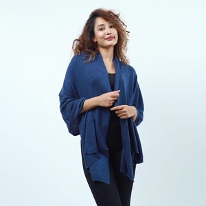 100% New Model Red Square Style Oversize Cashmere Hand Knit Shawl Wrap Stylish Argyle Safe Winter Warmer for Women Adults <b>Green</b> - Product Image 6