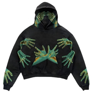 Personalizado de alta calidad de los hombres de invierno de gran tamaño Sudadera con capucha caliente informal con diseño bordado de impresión digital - Product Image 1