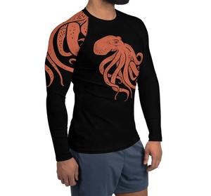 Protector Rash de compresión personalizado de manga corta para hombre con diseño protector de tela de poliéster Spandex 180g - Product Image 2