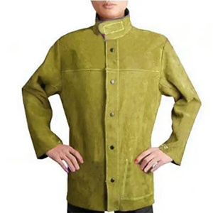 Veste de soudeur personnalisable en cuir de vachette pleine fleur pour homme, vêtement de sécurité industrielle, anti-rayonnement, anti-vapeur, résistant à la chaleur - Product Image 6