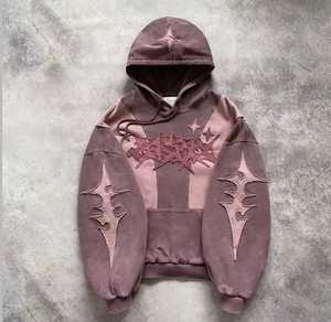 Hot Sell Regular Fit Autumn Unisex Lined Knitted Heavyweight Fleece Eco-Friendly Hoodie Custom Logo Embossed 3D Embroidery - Product Image 5