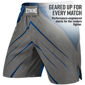 Shorts MMA personnalisés pour la pratique du grappling, en polyester et élasthanne, shorts de combat pour hommes et femmes, shorts de compétition MMA avec ceinture élastique - Product Image 2
