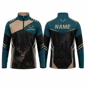 Veste softshell de chasse pour homme MEGAMAPLE, manches longues, impression par sublimation, polyester respirant, motif floral, vêtements d'extérieur pour l'automne - Product Image 1