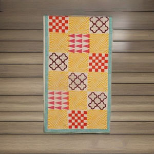 เครื่องประดับแฟชั่นลายสัตว์ทะเล ผ้าฝ้ายออร์แกนิค 100% น้ำหนัก 160 กรัม ผ้าปูโต๊ะพิมพ์ลายบล็อกสีพื้น รุ่น INF10 โดย STUDIO-N - Product Image 1