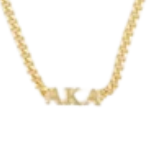 Collar con Letra Chapada en Oro de 22K en Cadena Curb, Joyería de Moda Color Oro, Colgante de Regalo para Mujer, Accesorio de Hermandad - Product Image 4