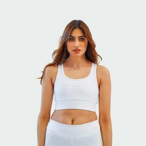 Fournisseur OEM d'ensembles de yoga sans couture, leggings côtelés en nylon et élasthanne, soutien-gorge de sport, conception de logo personnalisé, fabricant à faible MOQ - Product Image 6