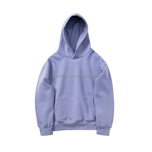 Sweat à capuche unisexe léger en molleton biologique, style hip-hop personnalisé, couleurs unies, coupe ample, design épais et uni, respirant, hiver - Product Image 5