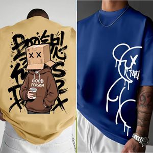 Camisetas Oversize de Algodón con Hombros Caídos, Cuello Redondo, Estilo Casual de Verano, de Gramaje Pesado, Color Liso, Venta al por Mayor Directa de Fábrica - Product Image 1