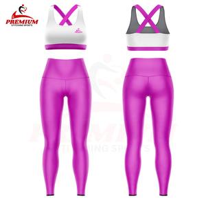 Ensemble de sport pour femme à séchage rapide, soutien-gorge de sport noir durable avec legging, vêtements de fitness et de yoga à manches courtes, fabriqué avec un bon matériau - Product Image 6