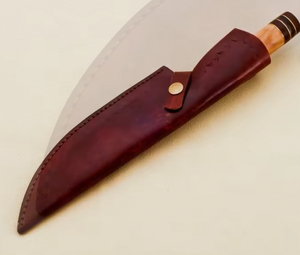 Couteau de chef LEGACY BLADES en acier Damas fait main avec manche en bois ambidextre, finition haute brillance, compatible lave-vaisselle - Product Image 6