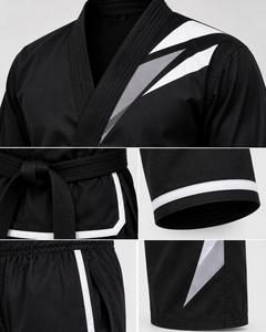 Ensembles de judo unisexes pour adultes de haute qualité en gros OEM, couleurs personnalisées, rayures noires et blanches, évacuation de l'humidité, 100% coton - Product Image 6