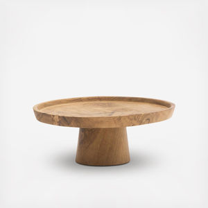 Creative Mango Wood <b>Square</b> Cake Stand With Natural Bark <b>Edge</b> Dessert Serving Tray Platter Display Holder For Parties And Events - Product Image 2