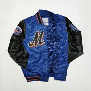 Men's Premium Satin Varsity <b>Jacket</b> 2026 Royal Blue Custom Sports Team Satin Bomber <b>Jacket</b> with Chenille Patches Streetwear HD - Product Image 2