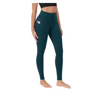 Custom Wholesale High Waist Women Workout Yoga Leggings Stretch Fitness Running Gym Activewear <b>Pants</b> With Pocket - Product Image 3