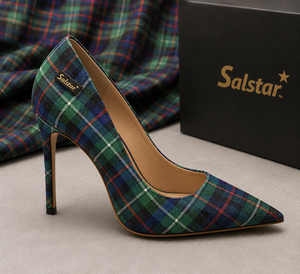 Vente en gros de chaussures à talons aiguilles pour femmes, spéciales mariage écossais, à motif tartan, à bout pointu, personnalisables (marque, logo, motif tartan) - Product Image 2