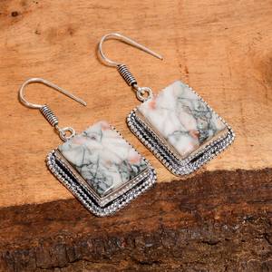 มาริโพไซต์ต่างหูพลอยเงินแท้ 925 สไตล์วินเทจเครื่องประดับทำด้วยมือของขวัญสำหรับผู้หญิงสาวๆ - Product Image 6